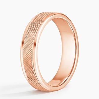 Maverick 5.5mm Wedding Ring in 14K Rose Gold
