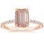 14K Rose Gold Arctica Diamond Ring, smalltop view