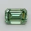 4.13 Ct. Fancy Vivid Pacific Green Emerald Lab Grown Diamond