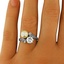 The Pearl Ring, smalltop view on a hand