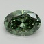 3.03 Ct. Fancy Vivid Pacific Green Oval Lab Grown Diamond