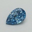 0.52 Ct. Fancy Vivid Blue Pear Lab Grown Diamond