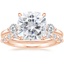 14K Rose Gold Perfect Fit Three Stone Diamond Ring with Marseille Diamond Ring (1/3 ct. tw.)