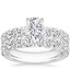 18KW Moissanite Ellora Diamond Bridal Set, smalltop view