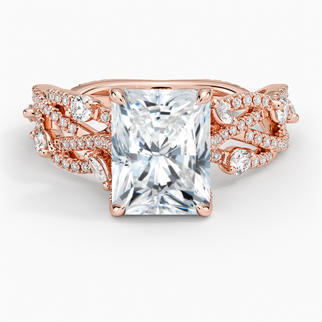 14K Rose Gold Grand Secret Garden Diamond Ring