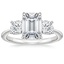 Platinum Luxe Selene Three Stone Diamond Ring (2/3 ct. tw.), smalltop view