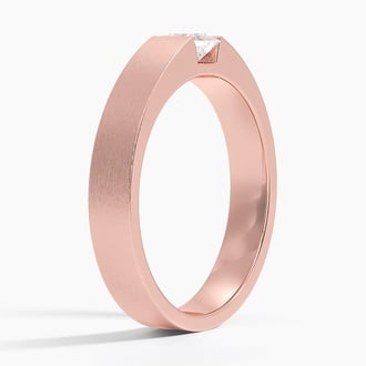 Jamie Diamond 4mm Wedding Ring in 14K Rose Gold