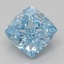 3.01 Ct. Fancy Vivid Blue Cushion Lab Grown Diamond