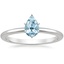 18K White Gold Six-Prong Petite Comfort Fit 1.5mm Solitaire Ring, smalltop view