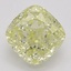 0.81 Ct. Fancy Light Yellow Cushion Diamond