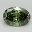 3.03 Ct. Fancy Vivid Green Oval Lab Grown Diamond