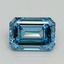 1.31 Ct. Fancy Vivid Blue Emerald Lab Grown Diamond