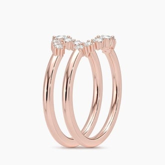 Aria Nested Contoured Diamond Ring Stack (1/3 ct. tw.) in 18K Rose Gold