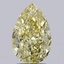 2.58 Ct. Fancy Yellow Pear Lab Grown Diamond