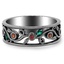 Custom Black Rhodium Leaves and Buds Diamond Ring