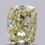 0.93 Ct. Fancy Light Yellow Cushion Lab Grown Diamond