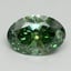 1.41 Ct. Fancy Vivid Green Oval Lab Grown Diamond
