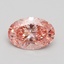 1.37 Ct. Fancy Vivid Pink Oval Lab Grown Diamond