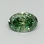 0.7 Ct. Fancy Vivid Pacific Green Oval Lab Grown Diamond