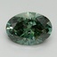 3.03 Ct. Fancy Vivid Pacific Green Oval Lab Grown Diamond