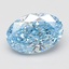 2.07 Ct. Fancy Vivid Blue Oval Lab Grown Diamond