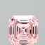 3.06 Ct. Fancy Intense Pink Asscher Lab Grown Diamond