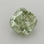 0.92 Ct. Fancy Vivid Green Cushion Lab Grown Diamond
