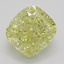 1.53 Ct. Fancy Intense Yellow Cushion Diamond