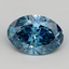 15.51 Ct. Fancy Vivid  Blue Oval Lab Grown Diamond