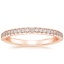 14K Rose Gold Corda Diamond Ring, smalltop view