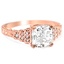 Custom Hand Engraved Rose Gold Step Ring