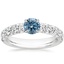 18K White Gold Ellora Half Coverage Diamond Ring, smalltop view