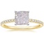 18K Yellow Gold Ballad Half Coverage Diamond Ring (1/8 ct. tw.), smalltop view