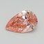 0.52 Ct. Fancy Vivid Orange Pear Lab Grown Diamond