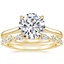 18K Yellow Gold Provence Ring with Versailles Diamond Ring (3/8 ct. tw.)