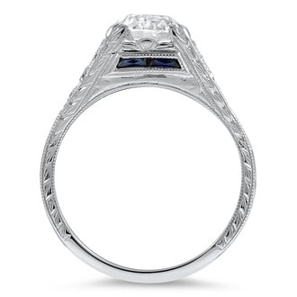 Custom Vintage-Inspired Split Shank Diamond Ring