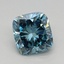 0.77 Ct. Fancy Vivid Blue Cushion Lab Grown Diamond
