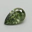 0.53 Ct. Fancy Vivid Green Pear Lab Grown Diamond