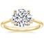 18K Yellow Gold Colleen Hidden Halo Diamond Ring, smalltop view