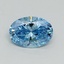0.53 Ct. Fancy Vivid Malibu Blue Oval Lab Grown Diamond