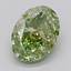 2.52 Ct. Fancy Vivid  Green Oval Lab Grown Diamond