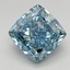 3.87 Ct. Fancy Vivid  Blue Cushion Lab Grown Diamond