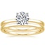 18K Yellow Gold Petite Quattro Bridal Set