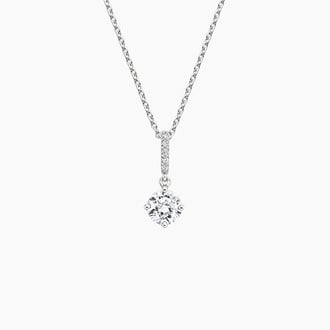 Compass Point Diamond Pavé Pendant in 18K White Gold
