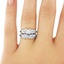 The Felicity Ring Set, smalltop view on a hand