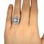 The Helki Ring, smallzoomed in top view on a hand