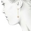 The Deidre Earrings, smalltop view on a hand