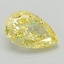 1.24 Ct. Fancy Intense Yellow Pear Lab Grown Diamond