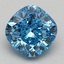 2.20 Ct. Fancy Vivid Blue Cushion Lab Grown Diamond