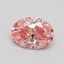 1.01 Ct. Fancy Vivid Pink Oval Lab Grown Diamond